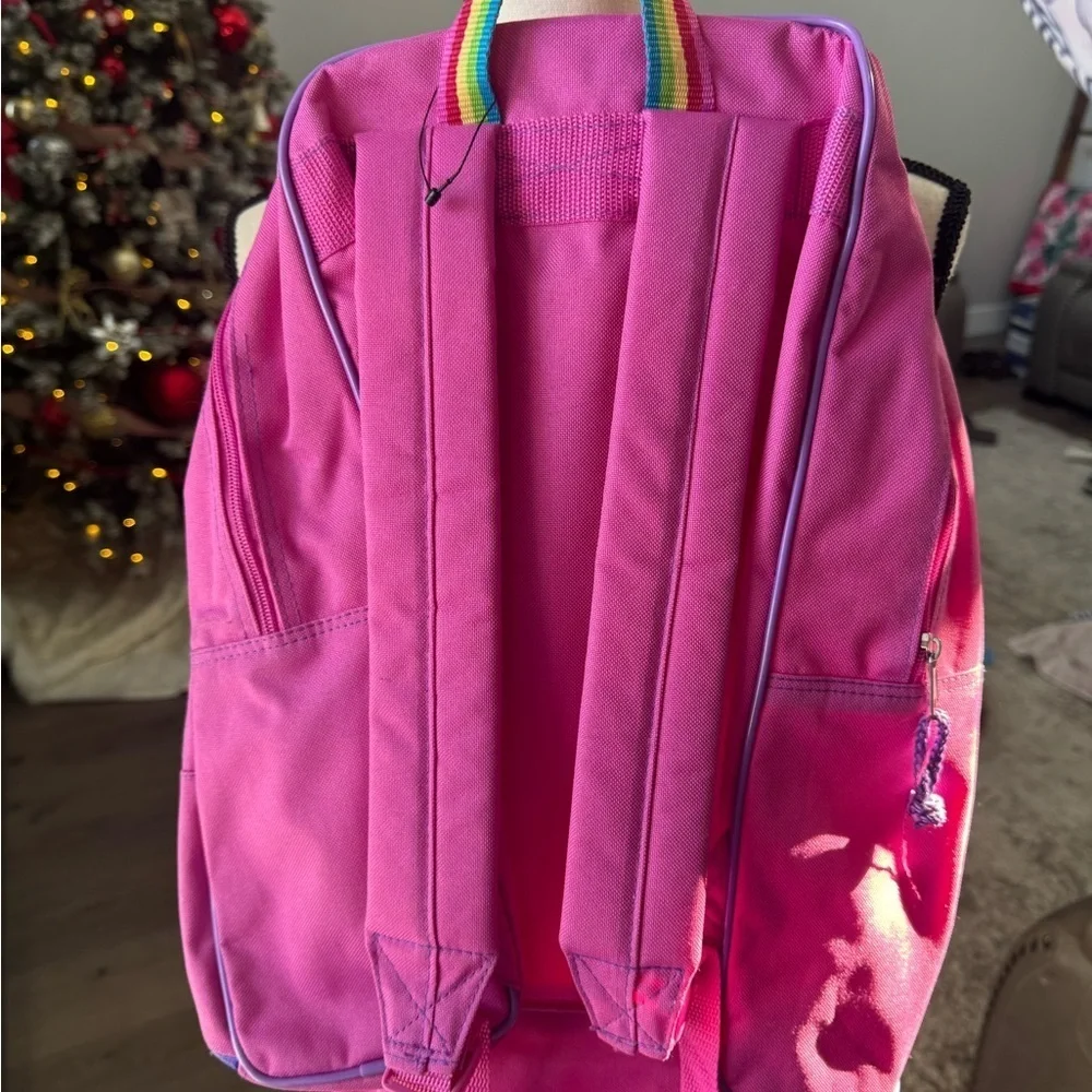 Vintage 2002 Barbie Pink Rainbow Heart Backpack | Y2K Barbie Licensed Book Bag